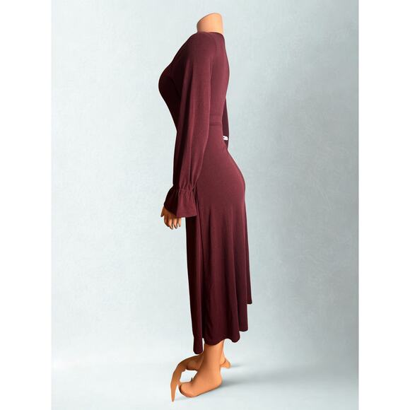 OGL Maxwarm Long sleeve ruby red dress Size L NWT - Picture 2 of 5